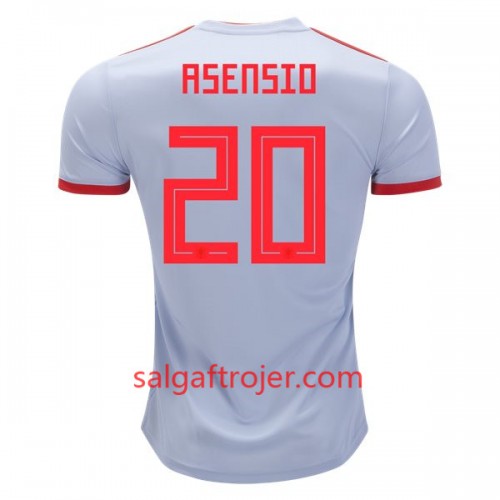 Spanien Fodboldtrøjer Asensio 20 Udebanesæt VM 2018 Spanien Fodboldtrøjer Asensio 20 Udebanesæt VM 2018